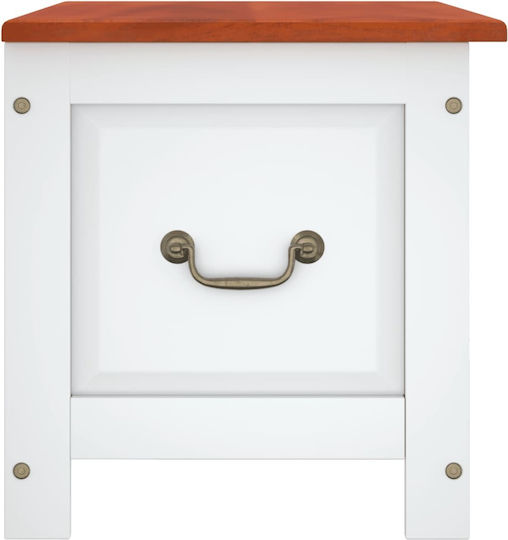 vidaXL Wooden Decorative Trunk Brown 90x45x47cm