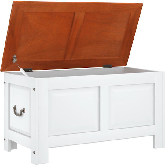 vidaXL Wooden Decorative Trunk Brown 90x45x47cm