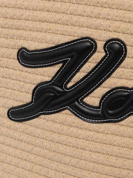 Karl Lagerfeld Stoff Strandtasche Beige