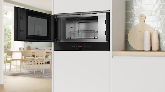 Bosch Εντοιχιζόμενος Φούρνος Μικροκυμάτων με Grill 21lt Μαύρος