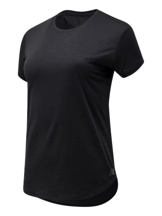 New Balance Women's Athletic T-shirt Fast Drying Black
