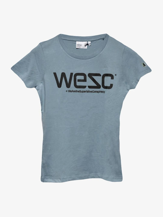 Wesc Women's T-shirt Blue Graphite