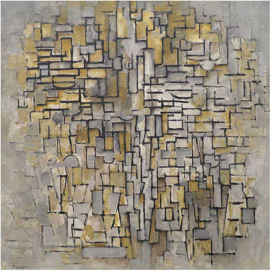 Piet Mondrian's Tableau No. 2, Composition No. Vii (1913) Painting on Canvas 110x110cm