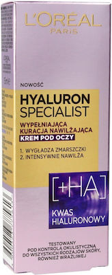 L'Oreal Paris Hyaluron Specialist Anti-îmbătrânire & Reparatoare Cremă Pentru Ochi cu Acid Hialuronic 15ml