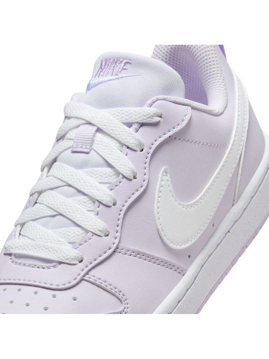 Court Court Borough Low Recraft Kids Sports Shoes Basketball with Laces Barely Grape