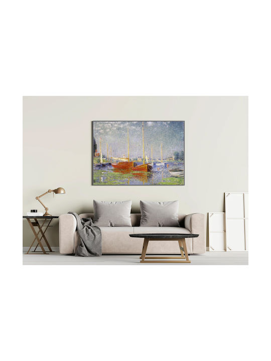 Claude Monet's Red Boats At Argenteuil (1875) Painting on Canvas 80x50cm