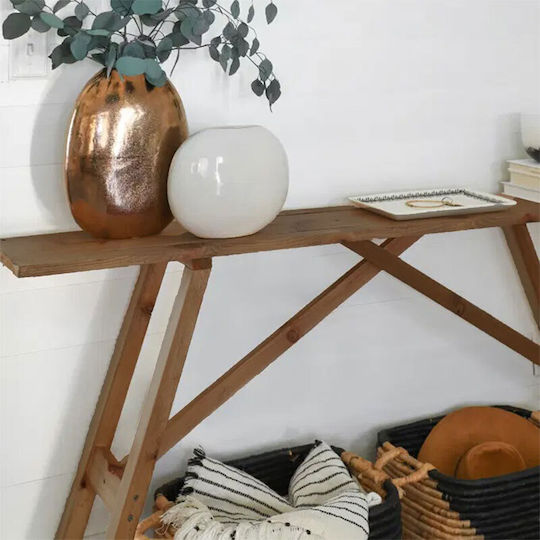 Roosevelt Solid Wood Console Table Walnut L119xW29xH80cm