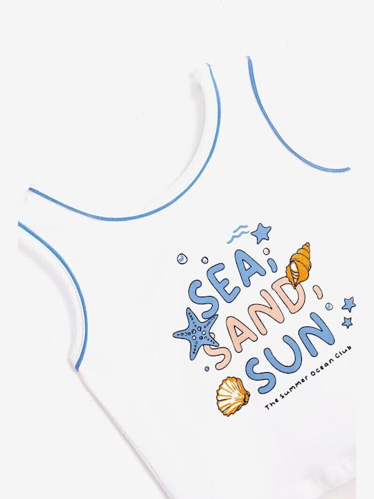 Funky Kids Clothing Set with Shorts White/Blue 2 Pieces