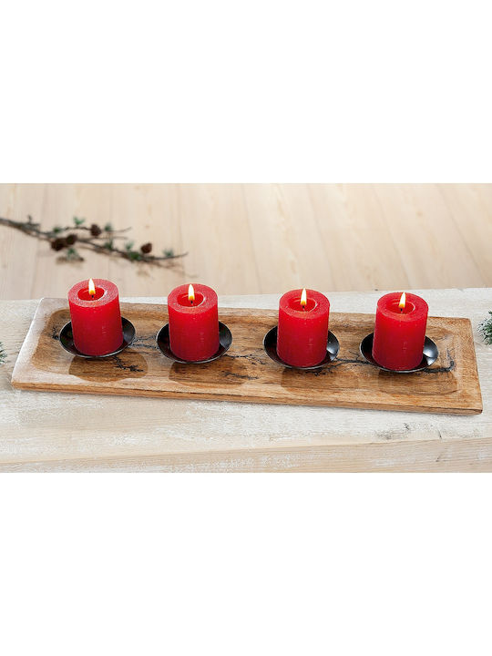 ArteLibre Candle Holder in Black Color 15x46x2cm 1pcs