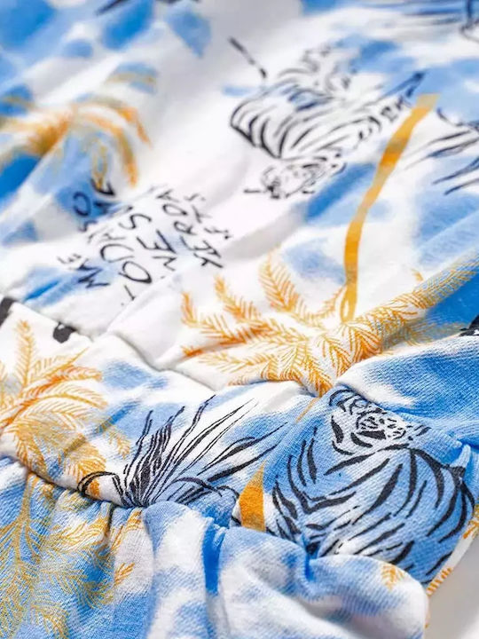 Șort/Salopetă Copii Întreg din Material Textil Roșu