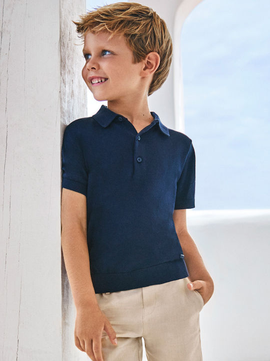 Mayoral Kids Polo Short Sleeve navy blue