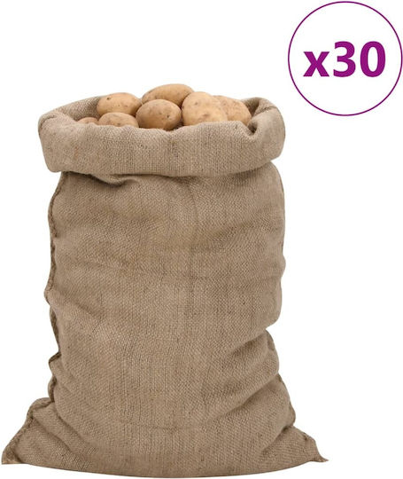vidaXL Σακιά Συλλογής Καρπών από Ιούτη 340gr/m² 60x105εκ. 30τμχ