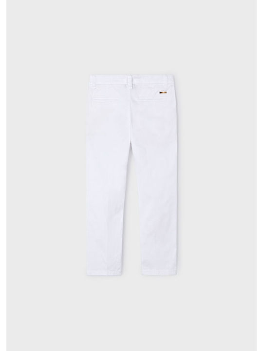 Kinder Hose Chino Stoff weiß
