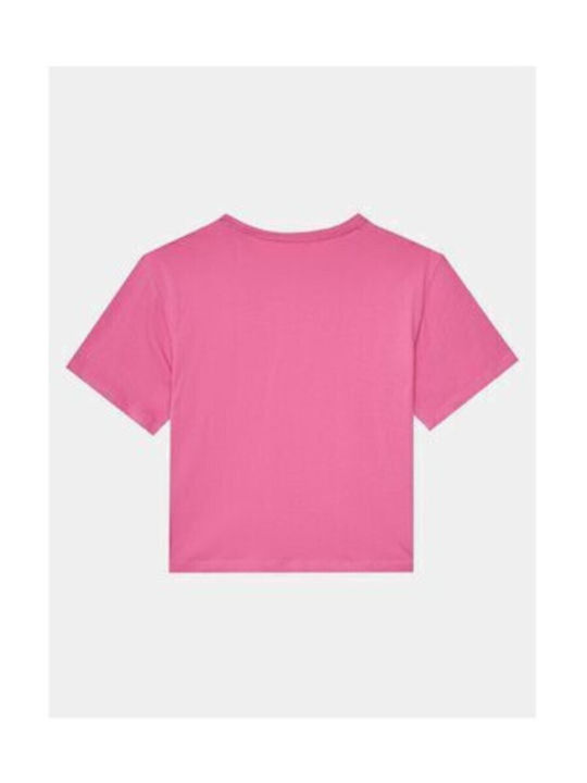 Kinder-T-Shirt Fuchsie Logo