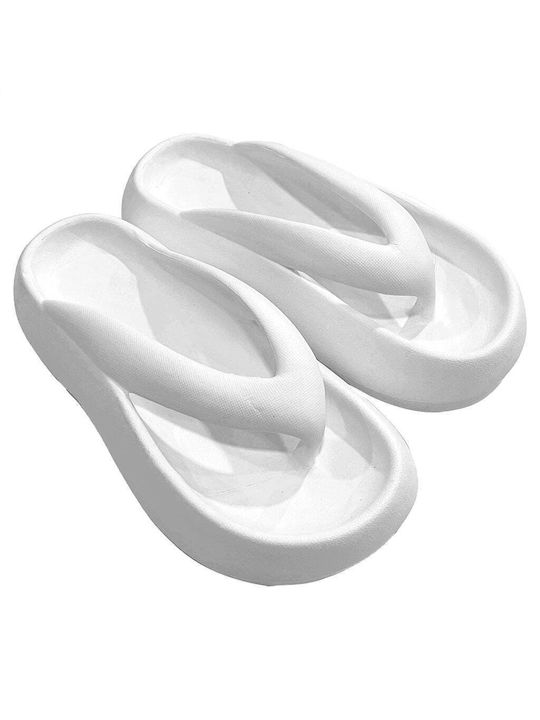 Ustyle Women's Flip Flops White