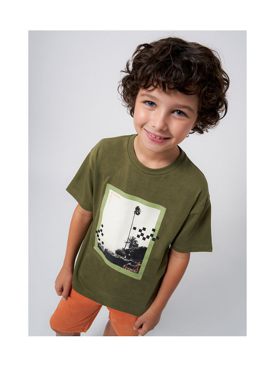 Mayoral Kids T-shirt Khaki