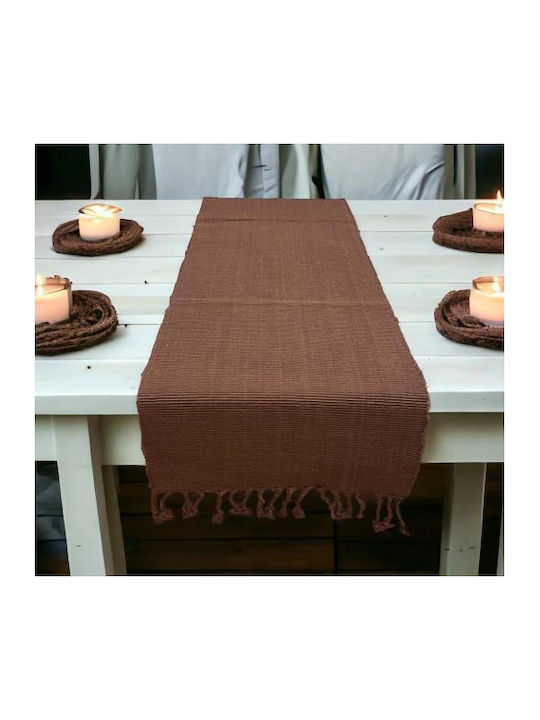 Linea Home Runner Cotton Coffee 33x150cm