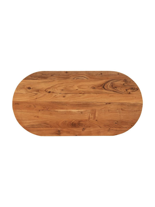 vidaXL Oval Table Surface made of Solid Wood Acacia 80x40x3.8cm 370092 1pcs