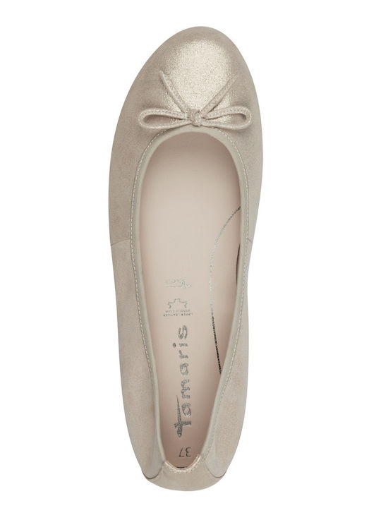 Leather Ballerinas Champagne