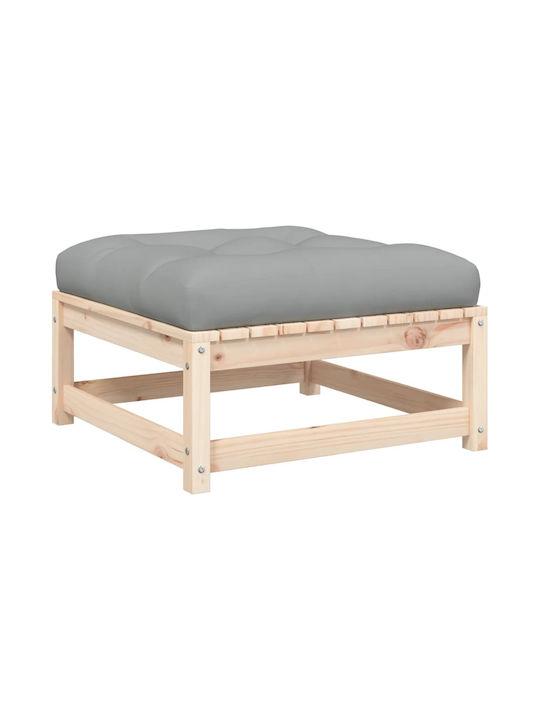 Scaun De Grădină Din Lemn Cub Pentru Exterior Cu Pernă 2 Bucăți 70x70x30cm