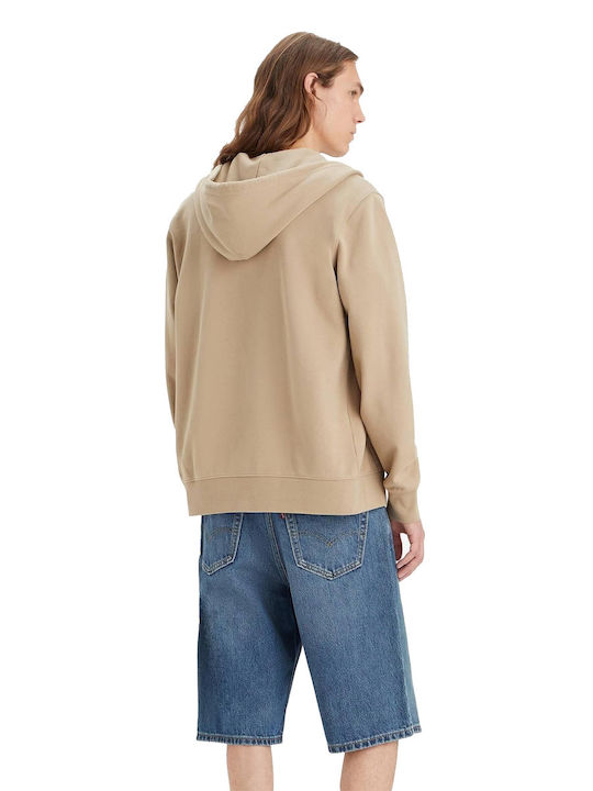 Levi's Herren Sweatshirt Jacke Camel