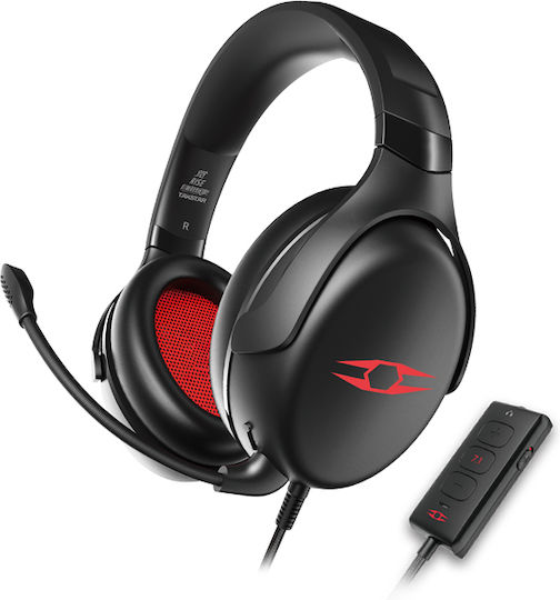 Takstar Rise Over Ear Gaming Headset με σύνδεση 3.5mm Μαύρο / Κόκκινο