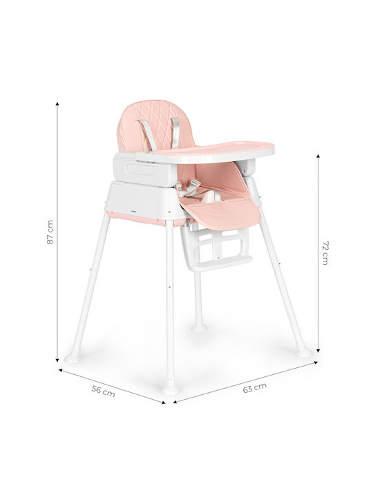 Ecotoys Αναδιπλούμενο Καρεκλάκι 3 in 1 Ροζ