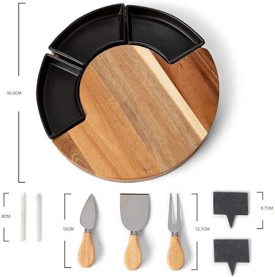 Aj AJ More than Cheese Wooden Cheese Serving Platter 30.5x30.5cm