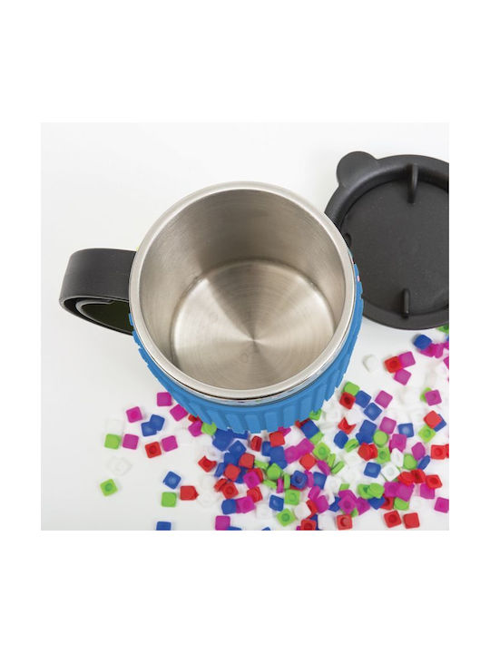 Pixie Crew Pixie Κούπα Μεταλλική με Καπάκι Μπλε 400ml