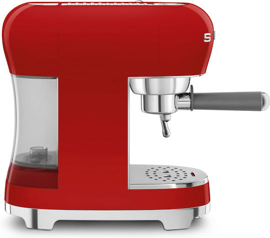 Smeg Espressomaschine 1350W Druck 15bar Rot ECF02RDEU