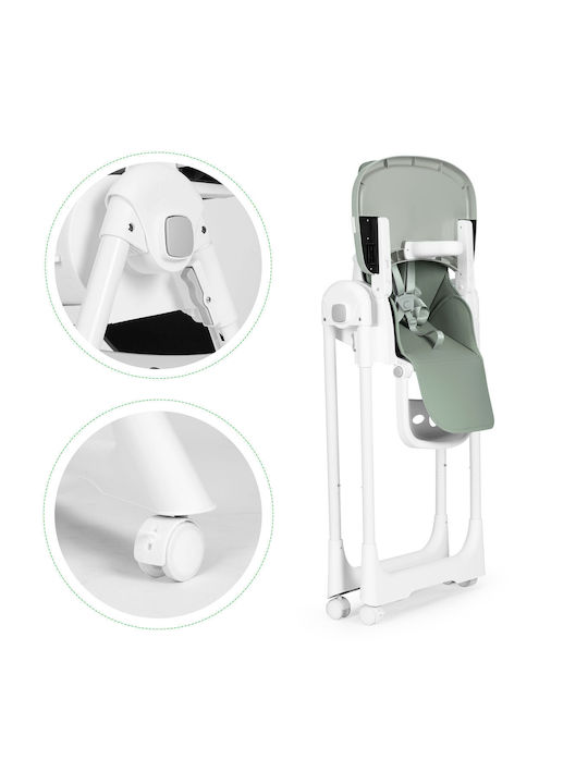 Ecotoys Foldable Baby Highchair with Adjustable Height Green HA-013 Green