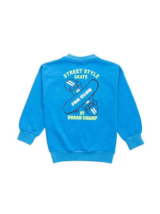 Funky Kids Sweatpants Set Cyan 2pcs