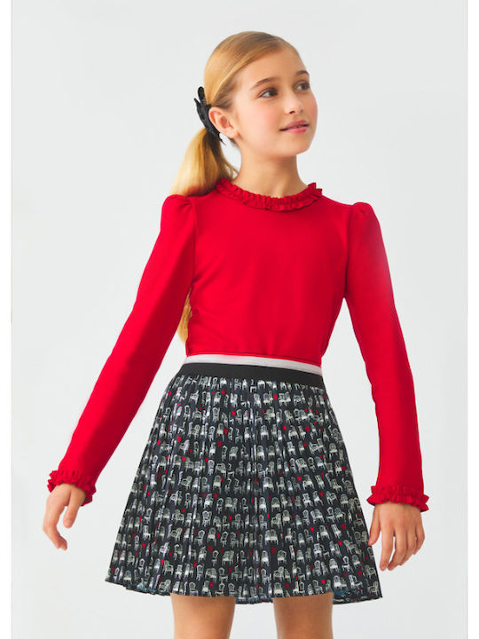 Kids' Pleated Skirt Black