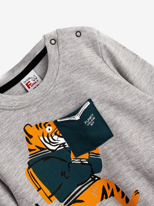 Funky Kids Sweatpants Set Grey Melange