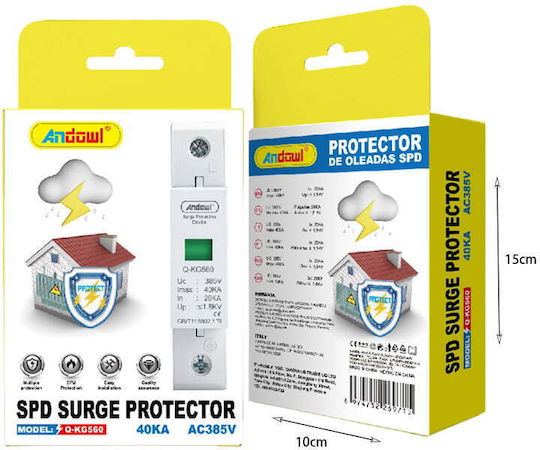 Andowl 1-Pole Panel Lightning Protection 40kA