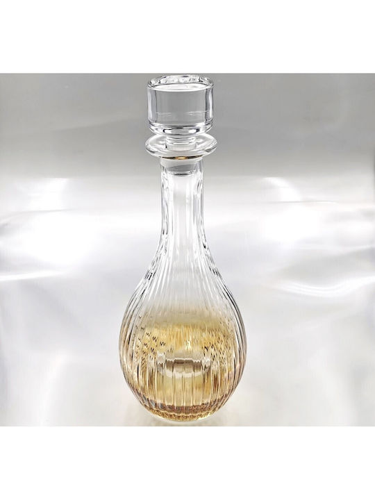 Domumart Crystal Wine Decanter 31cm with Stopper Honey 900ml