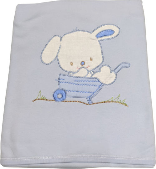 Bunny Bebe Κουβέρτα Αγκαλιάς & Λίκνου Doggy 110x80εκ.