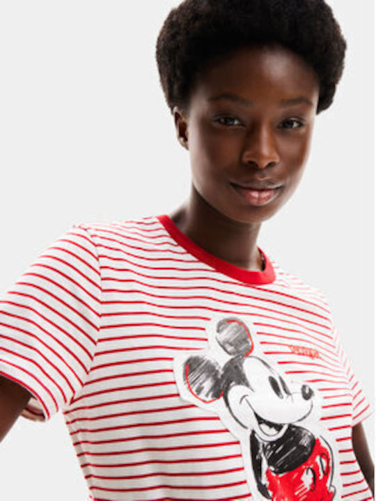 Desigual Mickey Damen T-shirt Rot