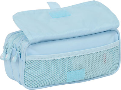 Glow Lab Fabric Light Blue Pencil Case with 2 Compartments