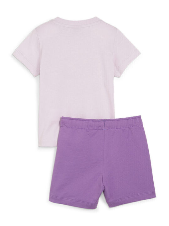 Puma Kinder Set mit Shorts Sommer 2Stück Grape Mist