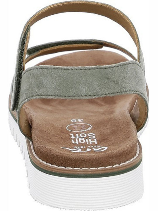 Flache Sandalen für Damen Anatomisch in Grün Farbe