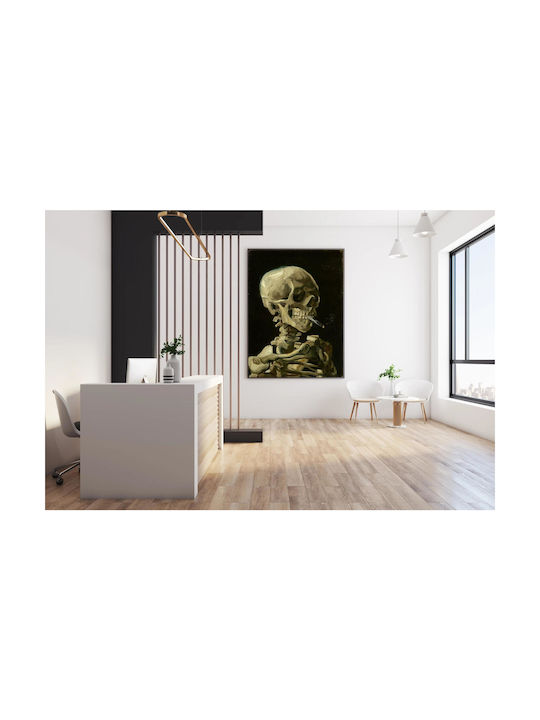 Vincent Van Gogh - Head Of A Skeleton With A Burning Cigarette Painting Copy of Van Gogh on Canvas 30x40cm