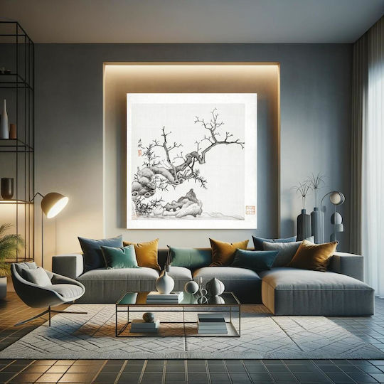Tree (1368–1644) Vintage Chinese Painting By Chen Hongshou 1 Πίνακας σε Καμβά 110x110cm