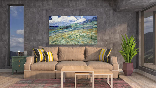 Vincent Van Gogh - Landscape From Saint-rémy Painting Copy of Van Gogh on Canvas 50x40cm