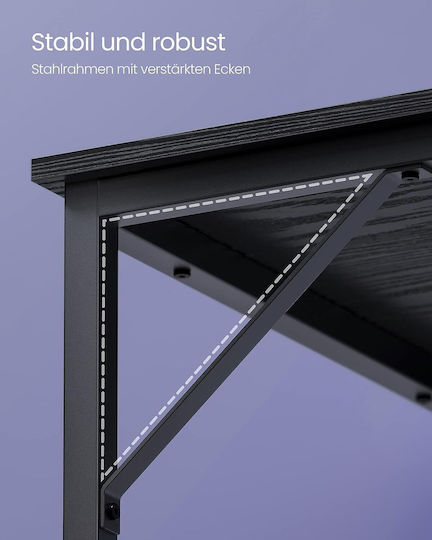 Schreibtisch Holz Gray mit Metallbeinen 120x60x75cm