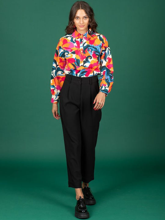 Women's Chino Trousers Slim Fit Black