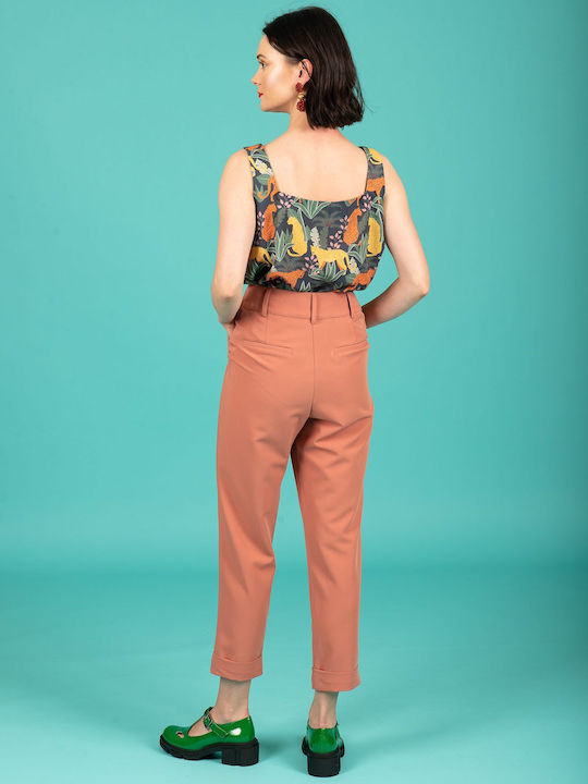 Women's Chino Trousers Slim Fit Orange