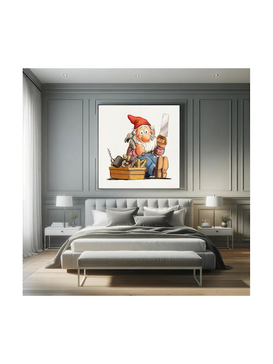 This Image Is One Of 72 From A Swedish Christmas Clip Art Cd (2001) Cartoon By Alphazeta Gemälde auf Leinwand 110x110cm