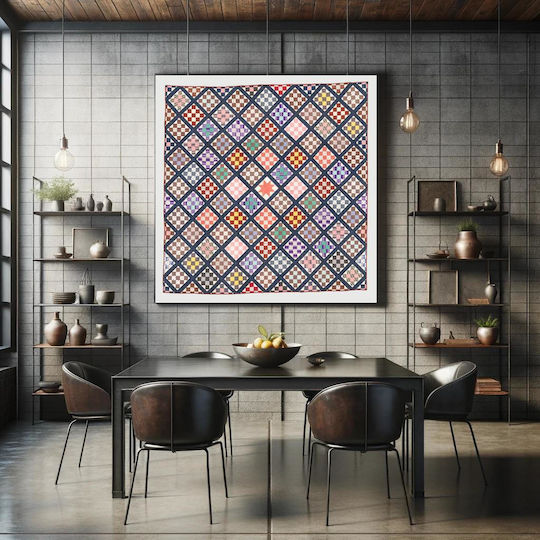 Quilt Πίνακας Υφασμάτινος 110x110cm