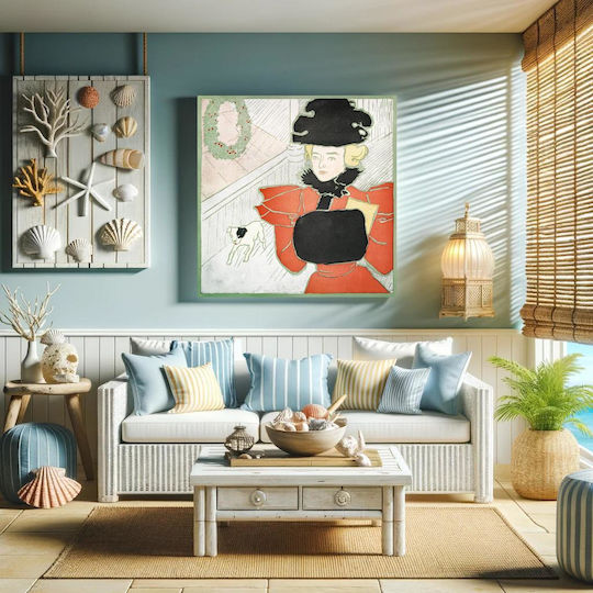Christmas Card Ca Painting on Canvas 110x110cm